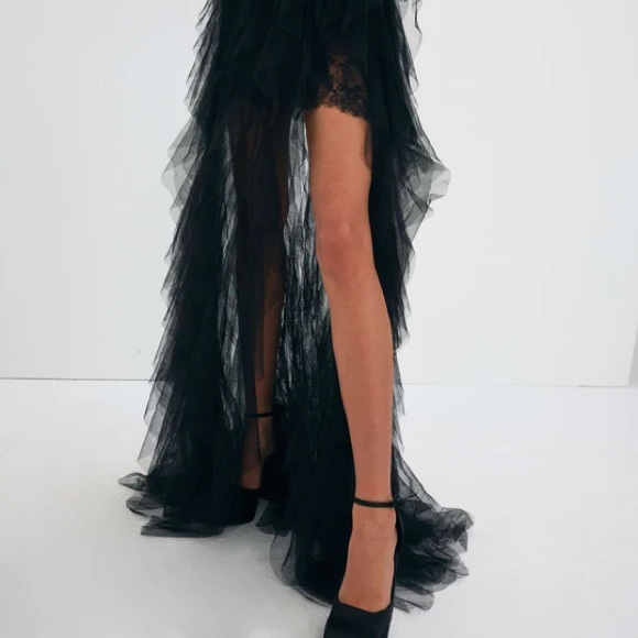 For Love and Lemons x Revolve Bustier Gown - Black Lace - Size L - Picture 4 of 5